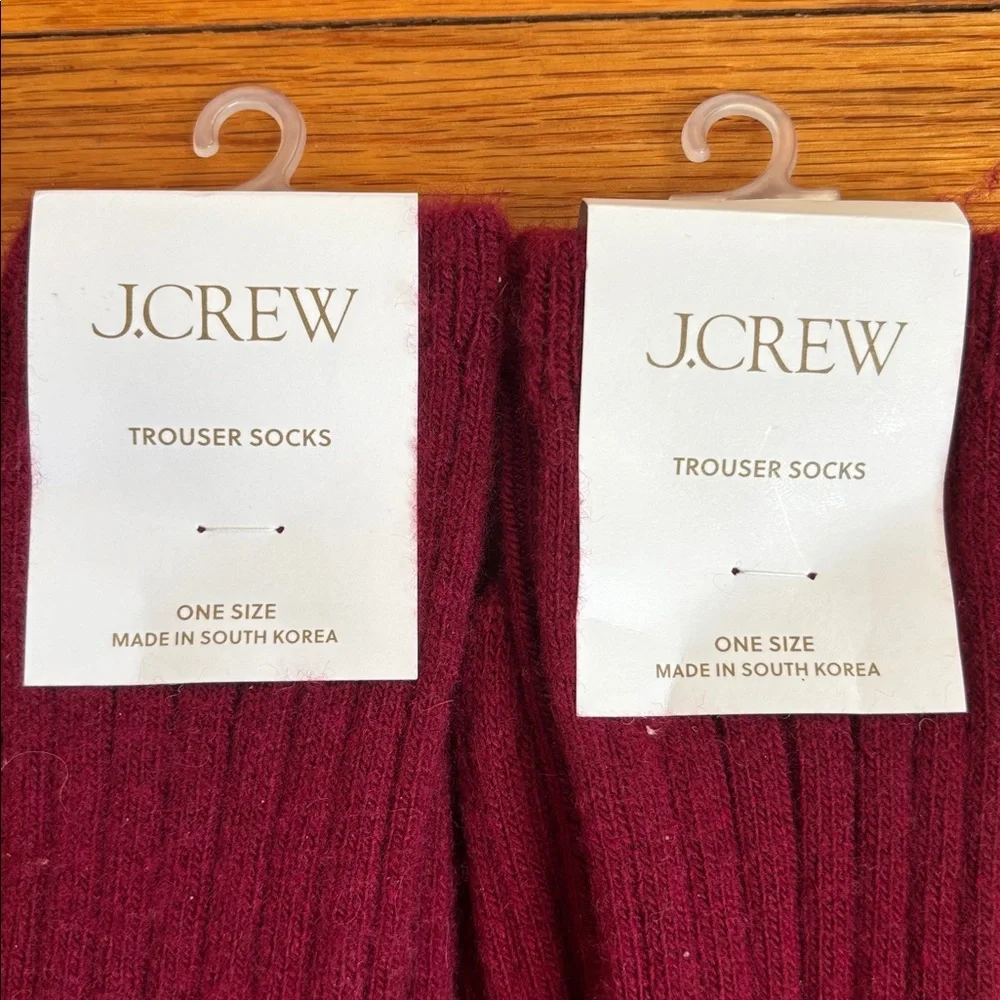 J. Crew Women’s Wool Blend Ribbed Socks 2 Pairs NWT